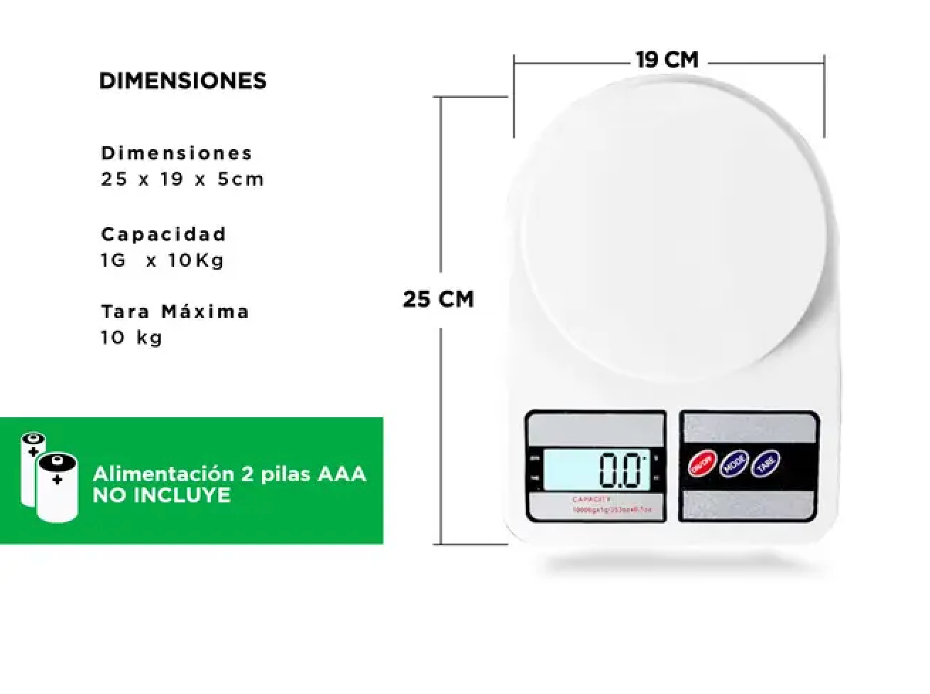 BALANZA DE COCINA DIGITAL SF-400