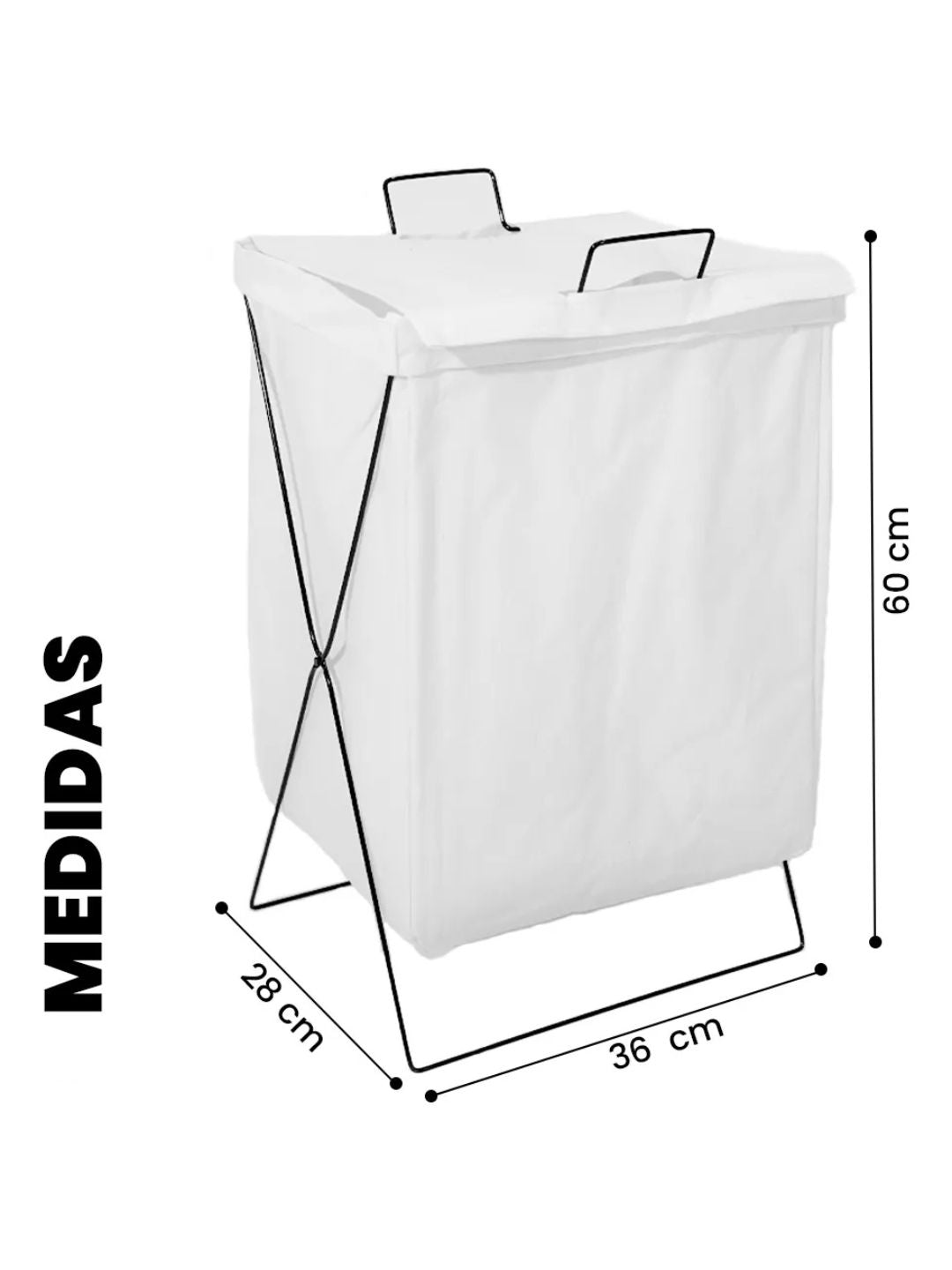 Cesto Ropa Plegable Impermeable C/Tapa